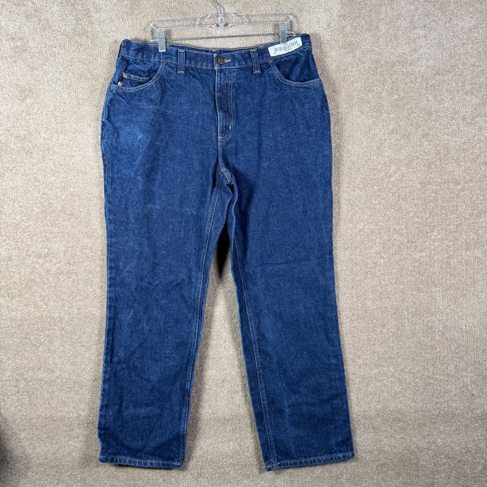 Carhartt FR Flame Resistant Work Jeans Mens 38x32 Dark Wash Denim Workwear